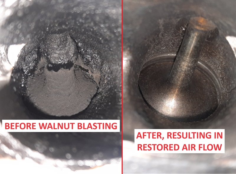 Example of walnut blasting Perth